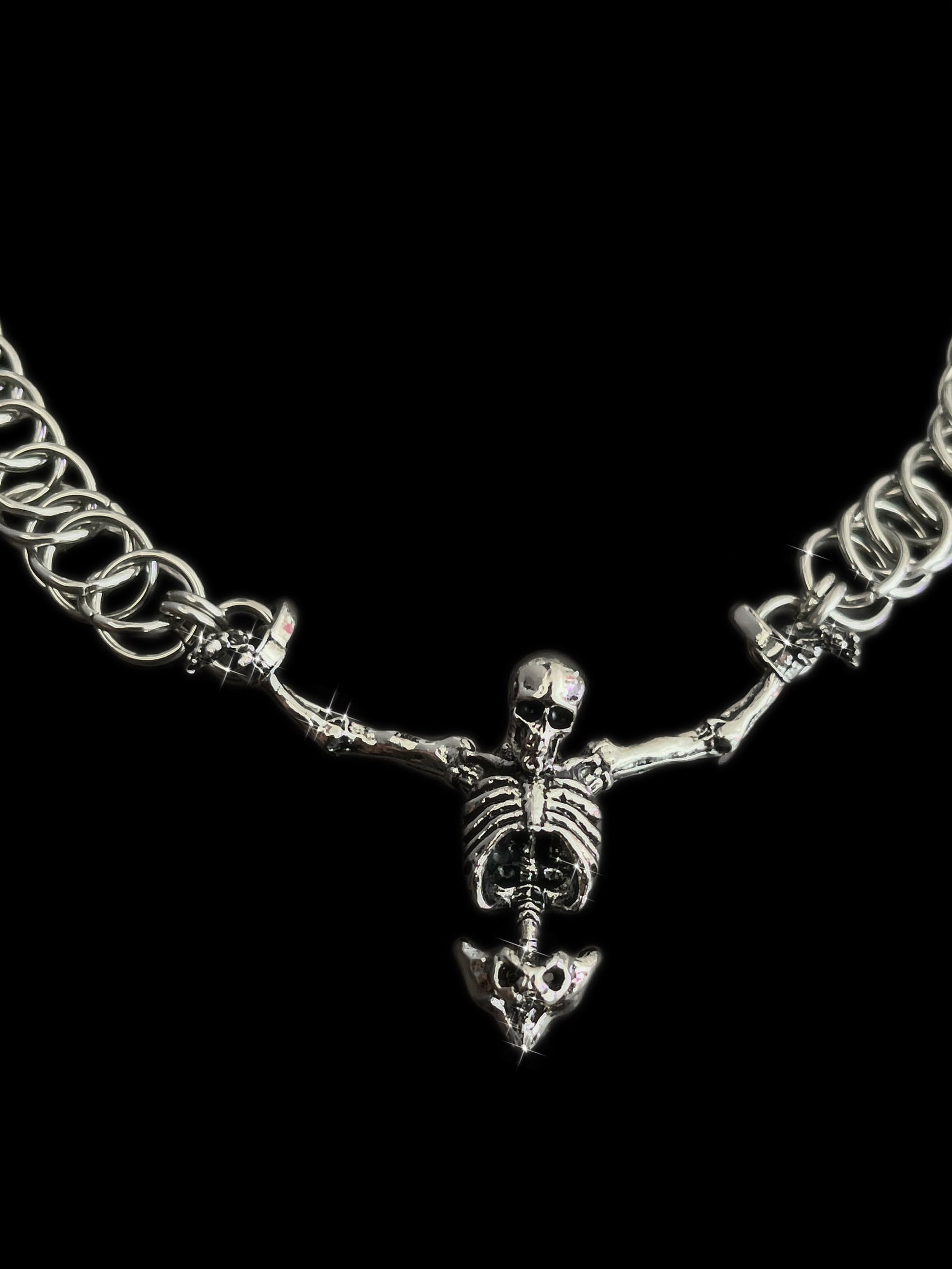 Chainmaille crucifixion choker